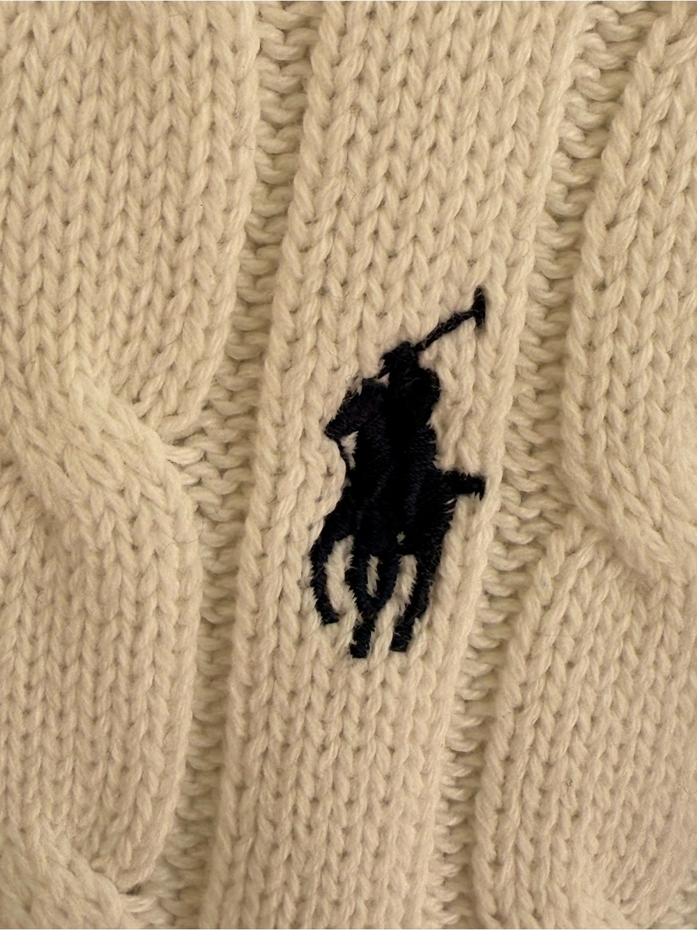 Polo Ralph Lauren White Shirt Sleeve Cable Knit Size XS, S, M, L - Picture 2 of 4